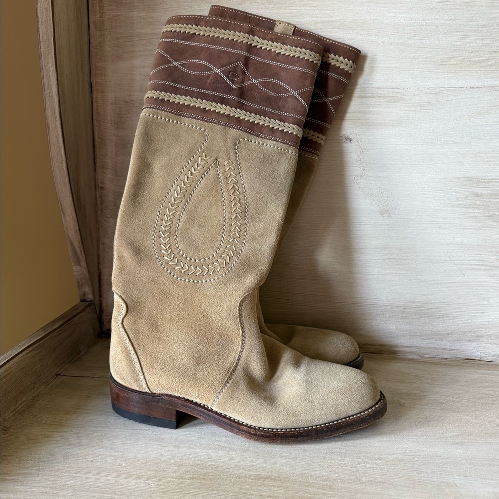 Women’s Sancho Leather Western Boots Tan Size 6